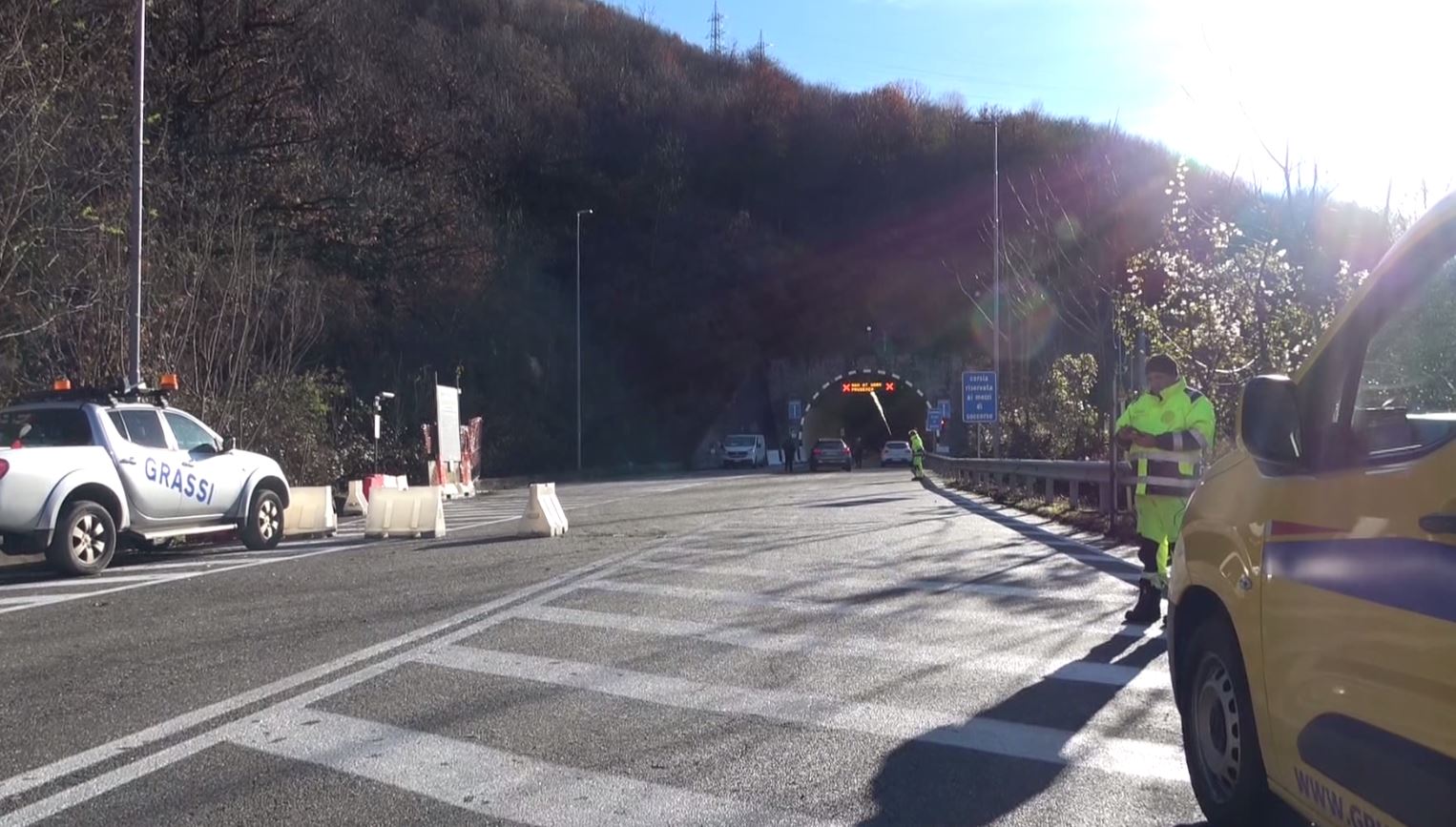 Da oggi a venerdì al via test antincendio all’interno della galleria Verta. Chiusa di notte