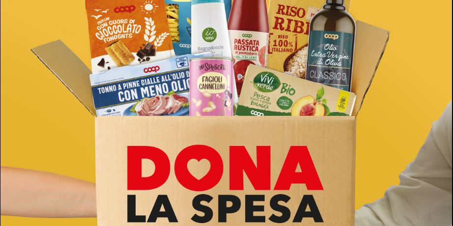 Ritorna nel fine settimana la raccolta di Nova Coop “Dona la Spesa” . Appuntamento  sabato 11 maggio