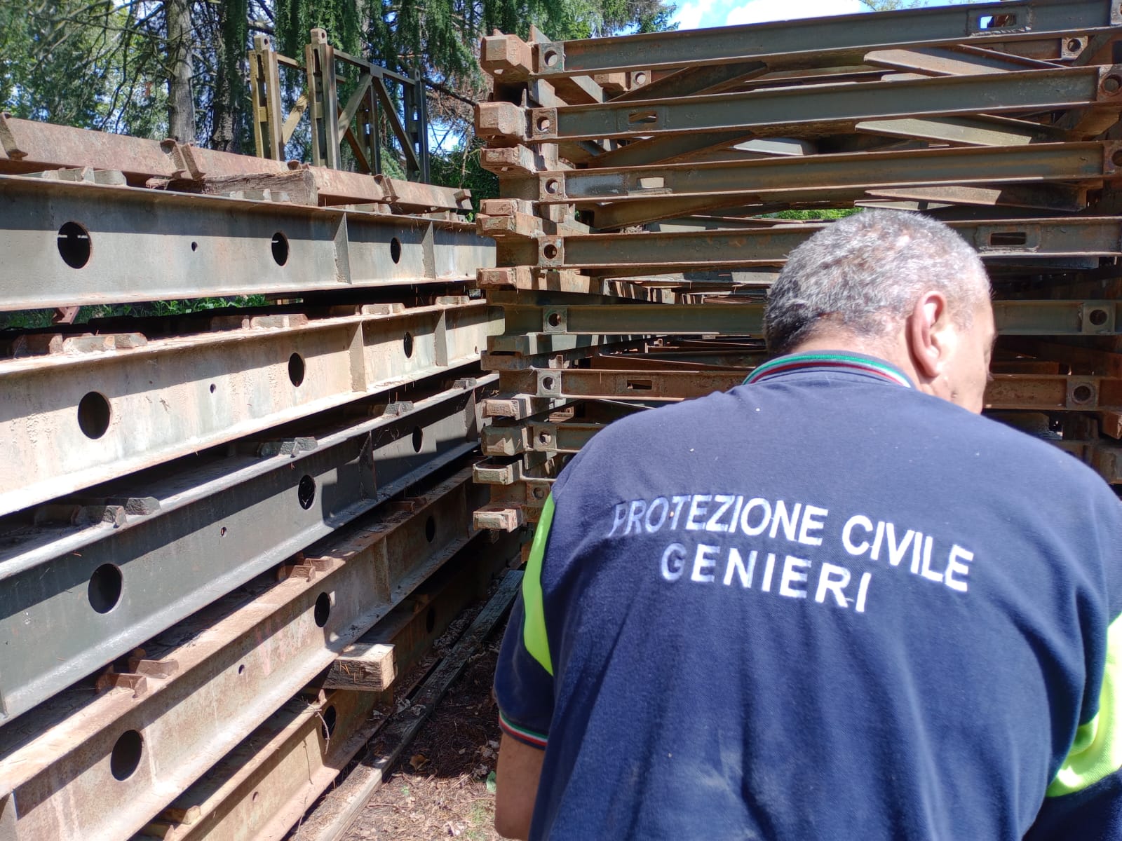 Frana Bognanco : al via le operazioni di montaggio del ponte bailey