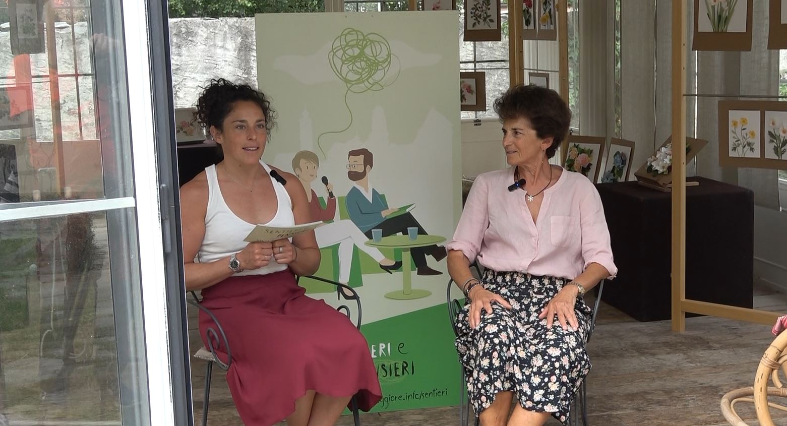 La campionessa di sci Federica Brignone ha aperto a Santa Maria Maggiore l'edizione 2024 di Sentieri e Pensieri