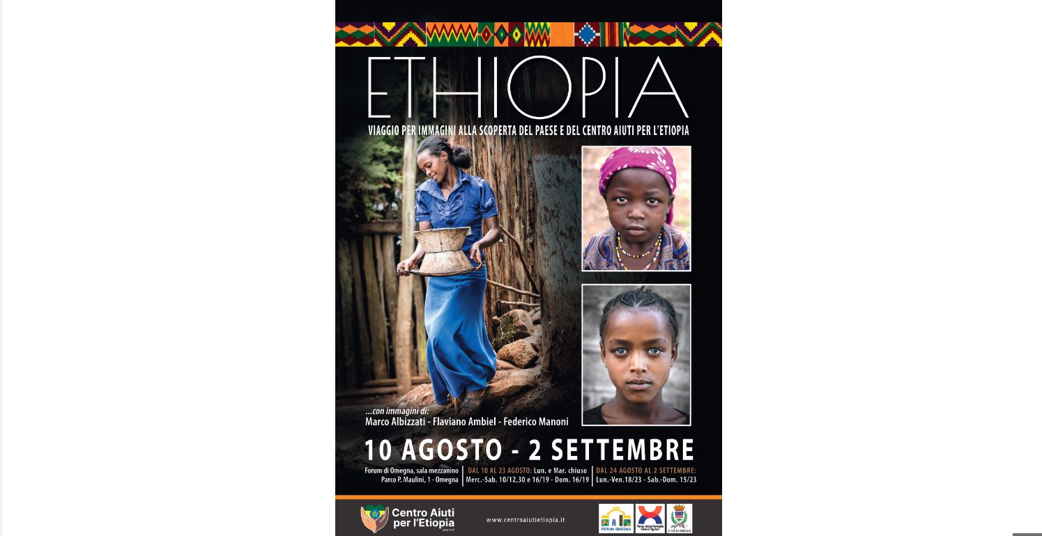 Dal 10 agosto al Forum di Omegna “Ethiopia, viaggio per immagini alla scoperta del Paese e del Centro Aiuti per l'Etiopia”