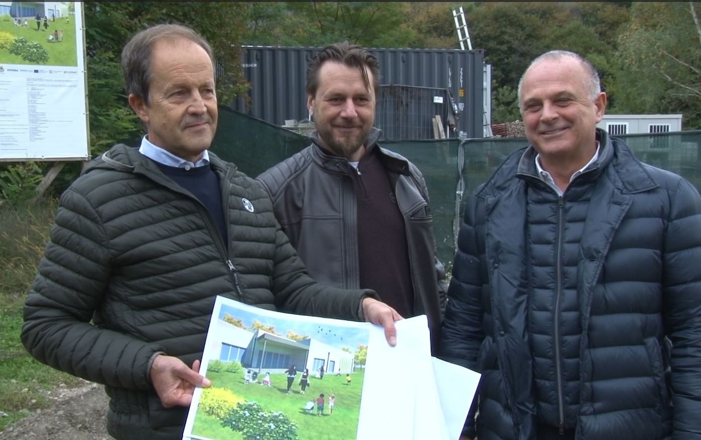 Omegna, sopralluogo del sindaco al cantiere dell'asilo nido
