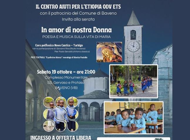 Sabato a Baveno serata dedicata al Centro aiuti per l'Etiopia
