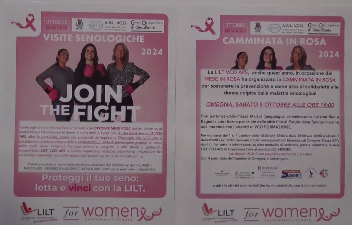 Sabato a Omegna torna la Camminata Rosa della Lilt
