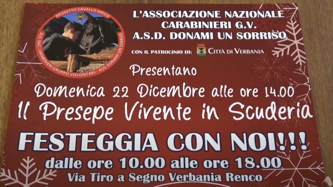 Domenica al centro ippico "Progetto Cavallo Amico" di Verbania il presepe vivente in scuderia
