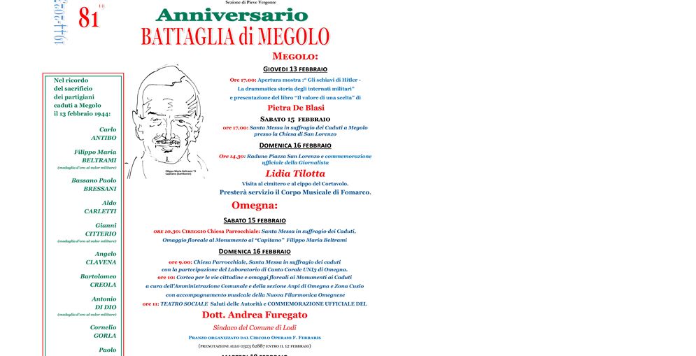 Omegna e Pieve Vergonte ricordano la battaglia di Megolo