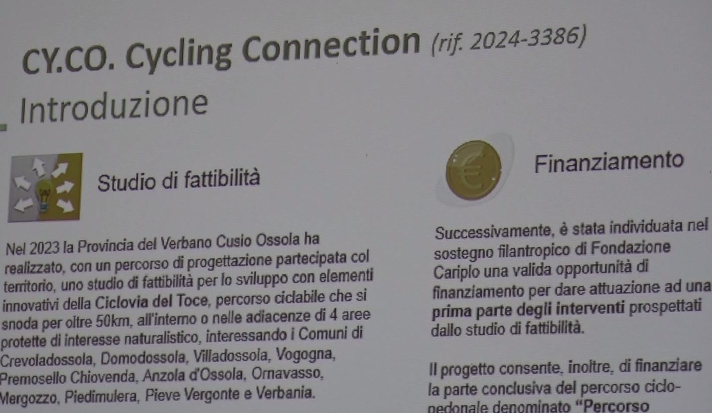 "Cy.co".  Crevola progetta l'ampliamento della pista ciclabile