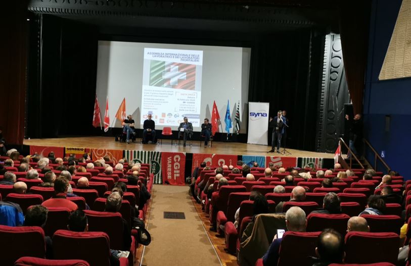 Frontalierato. Delegazione del Vco all'assemblea sindacale internazionale a Varese