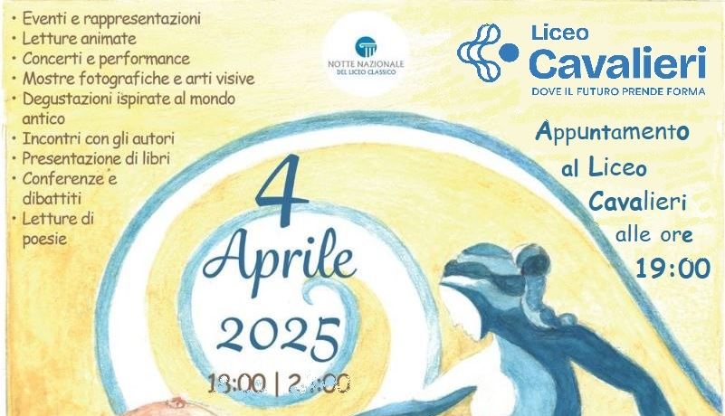 Il 4 aprile il Liceo Cavalieri di Verbania partecipa alla XI edizione della Notte Nazionale del Liceo Classico