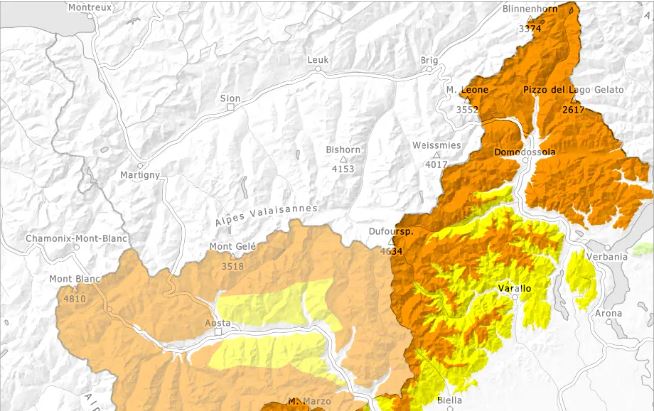 Valanghe, pericolo marcato su tutte le montagne piemontesi. Massima prudenza