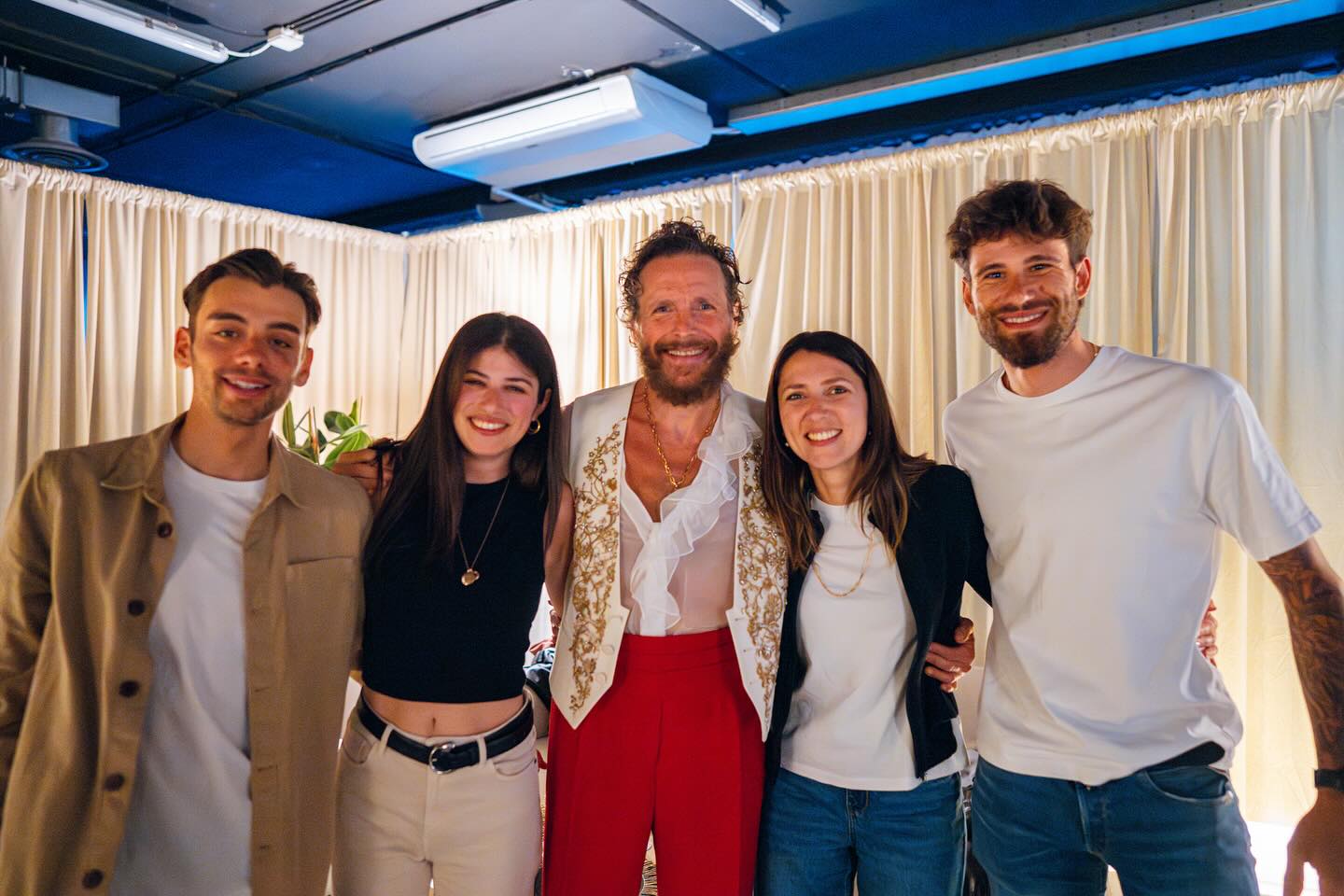 Pippo Ganna da Jovanotti prima di concentrarsi sul Tour de France