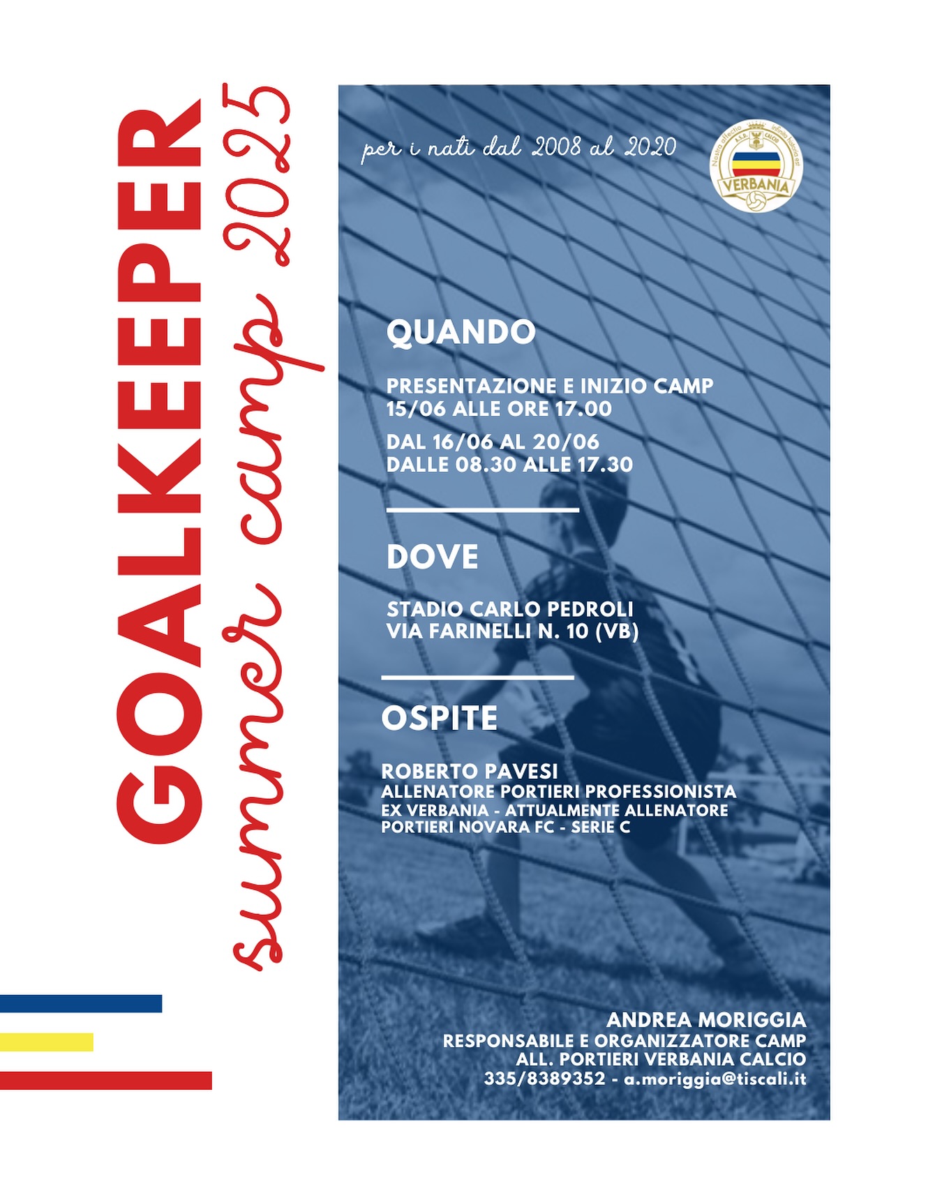 A Verbania il Goalkeeper Summer Camp