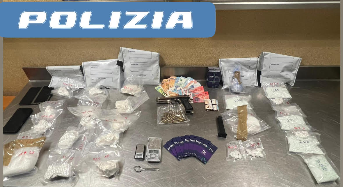 Domodossola. Ventenne arrestato per spaccio dalla Polizia di Stato. Aveva 2 kg di cocaina, un’arma e diverse munizioni in casa