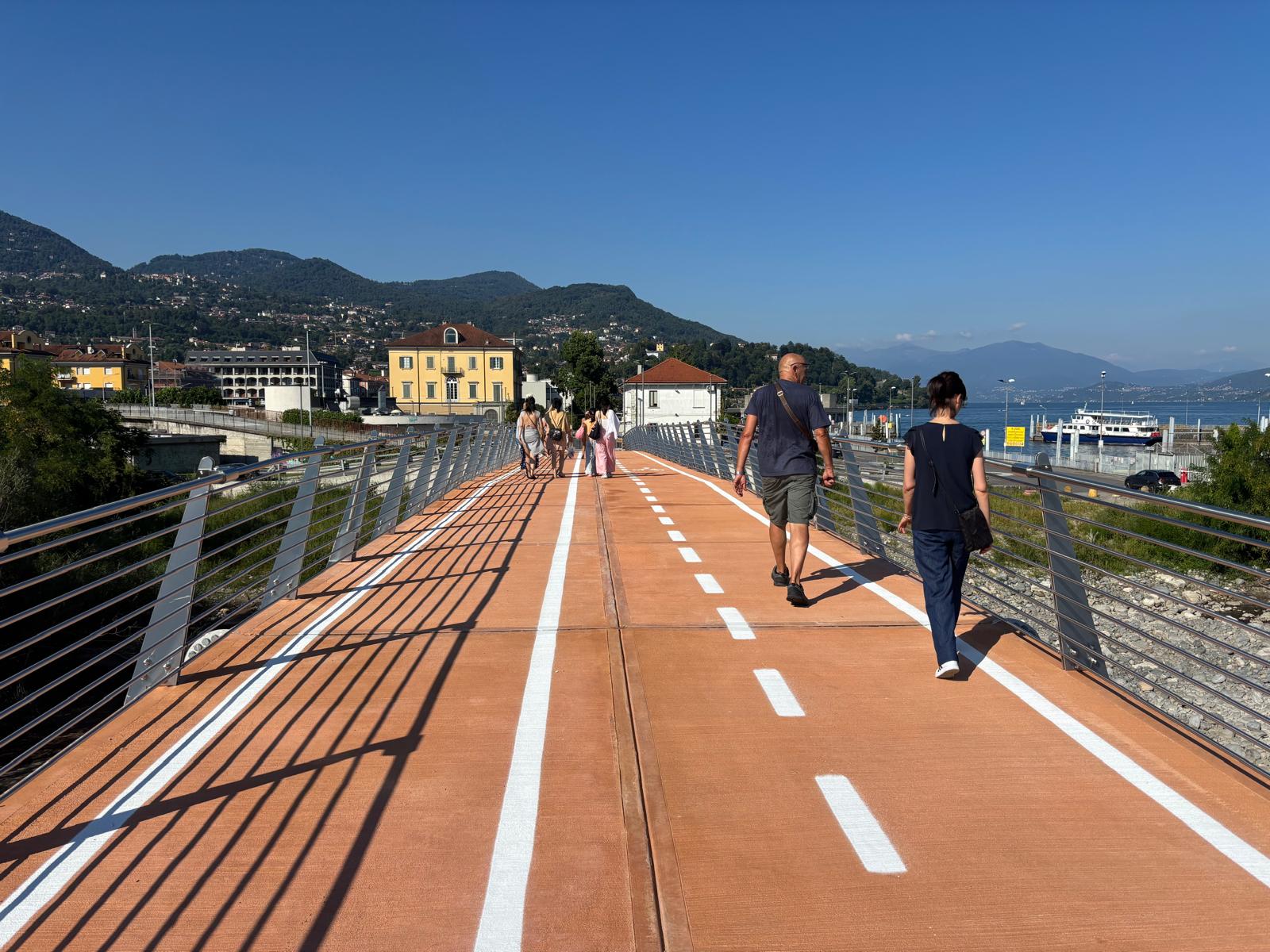 Aperto nel pomeriggio di oggi a Verbania il nuovo ponte ciclopedonale sul fiume San Bernardino tra Intra e Pallanza