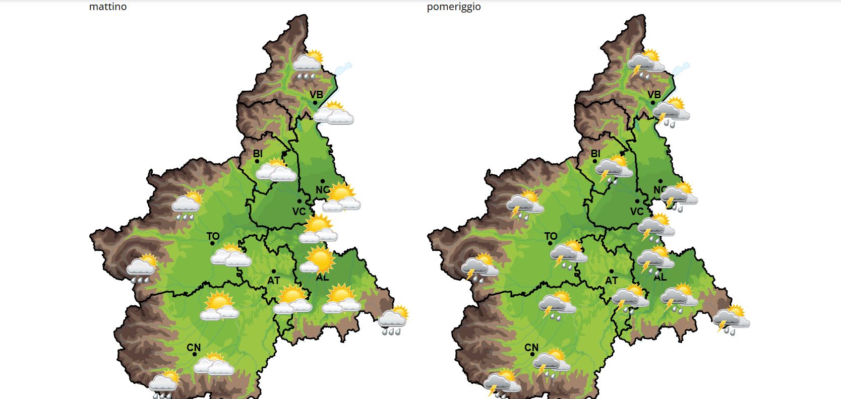 Fine dell'afa, arrivano i temporali insieme con un lento calo delle temperature di dieci gradi