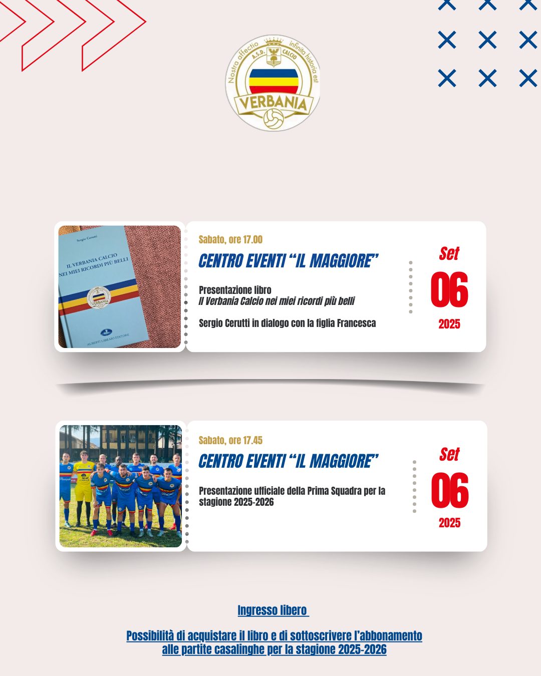 Sabato alle 17 la presentazione del Verbania Calcio al Teatro Maggiore di Verbania