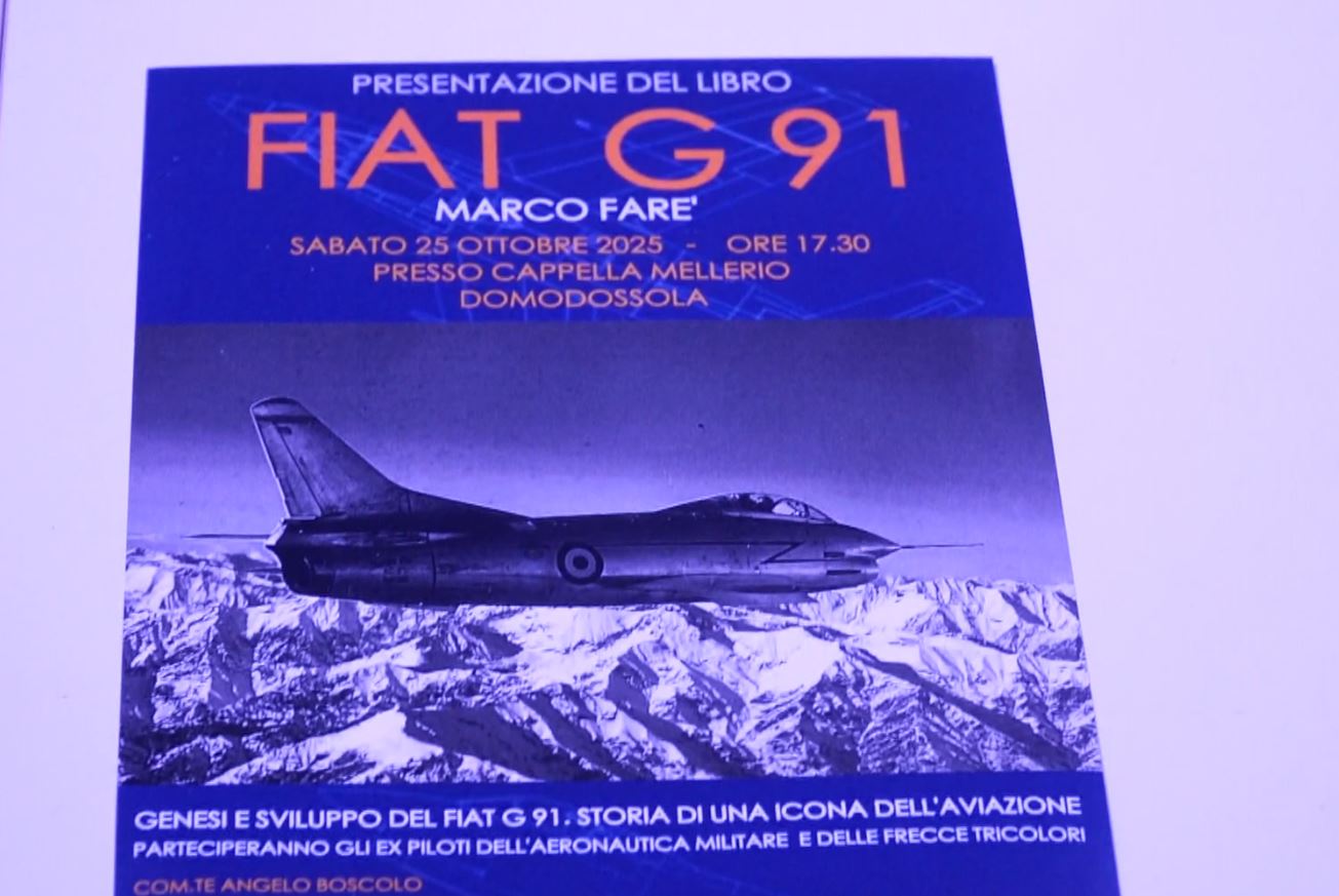 Presentato a Domodossola "G91. Prototipi e preserie" di Marco Farè con ex piloti Frecce Tricolori
