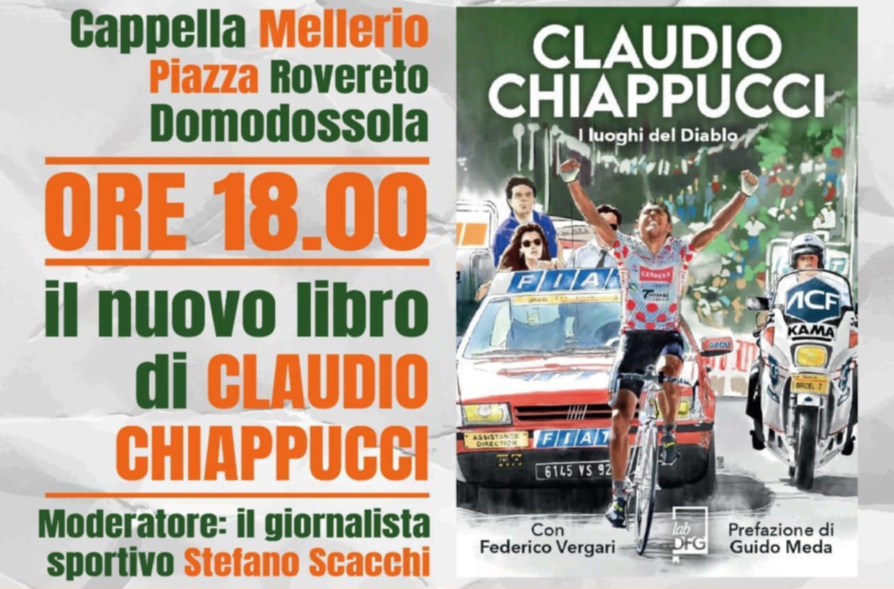 Claudio Chiappucci a Domodossola per presentare il suo ultimo libro