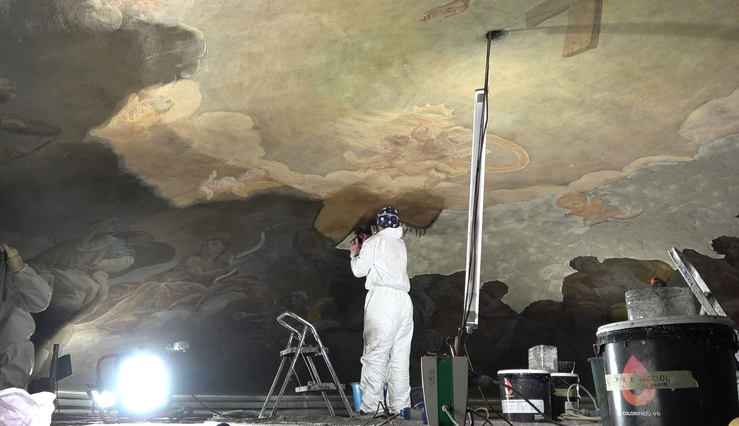 Restauri sulla Collegiata di Domodossola, si lavora sul secondo catino, il più compromesso