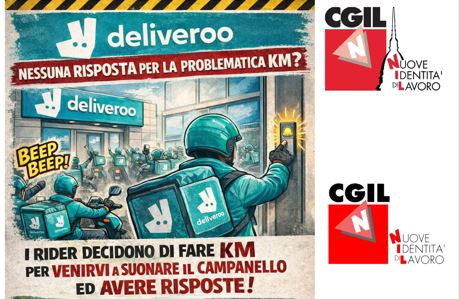 Mobilitazione dei rider di Verbania, Novara e Torino martedì prossimo a Milano davanti agli uffici di Deliveroo