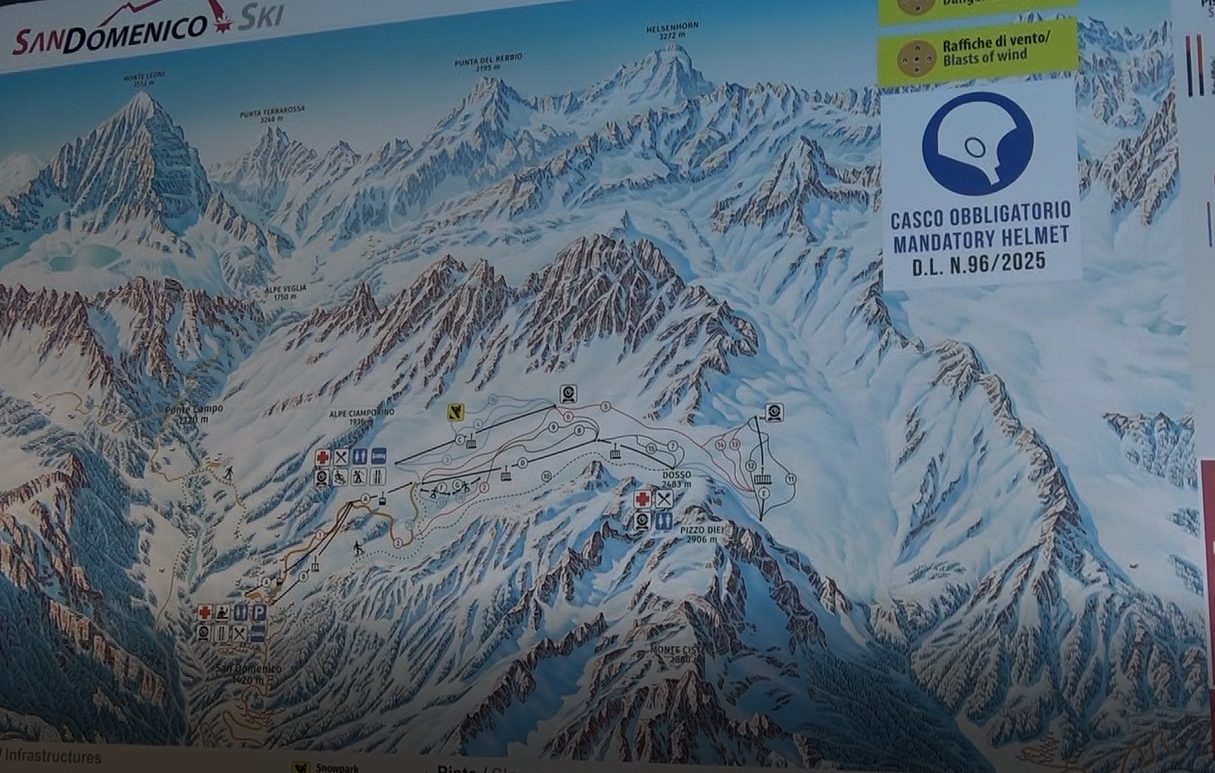 San Domenico : valanga sulle piste. Nessuno sciatore coinvolto