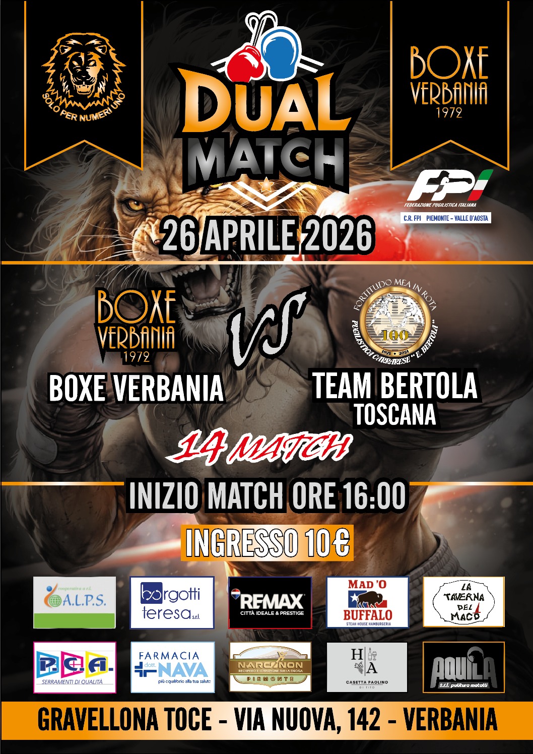Domenica un nuovo evento targato Boxe Verbania
