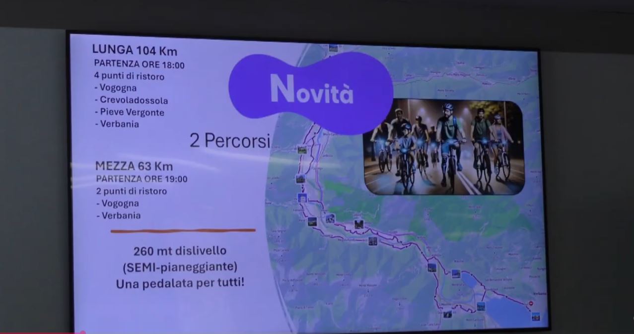 “Pedalata sotto le stelle”dal tramonto all'alba, si terrà dall'8 al 9 agosto
