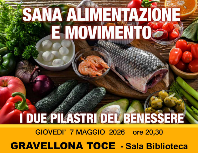 In biblioteca a Gravellona Toce una serata per parlare di cibo sano e dell'importanza dello sport