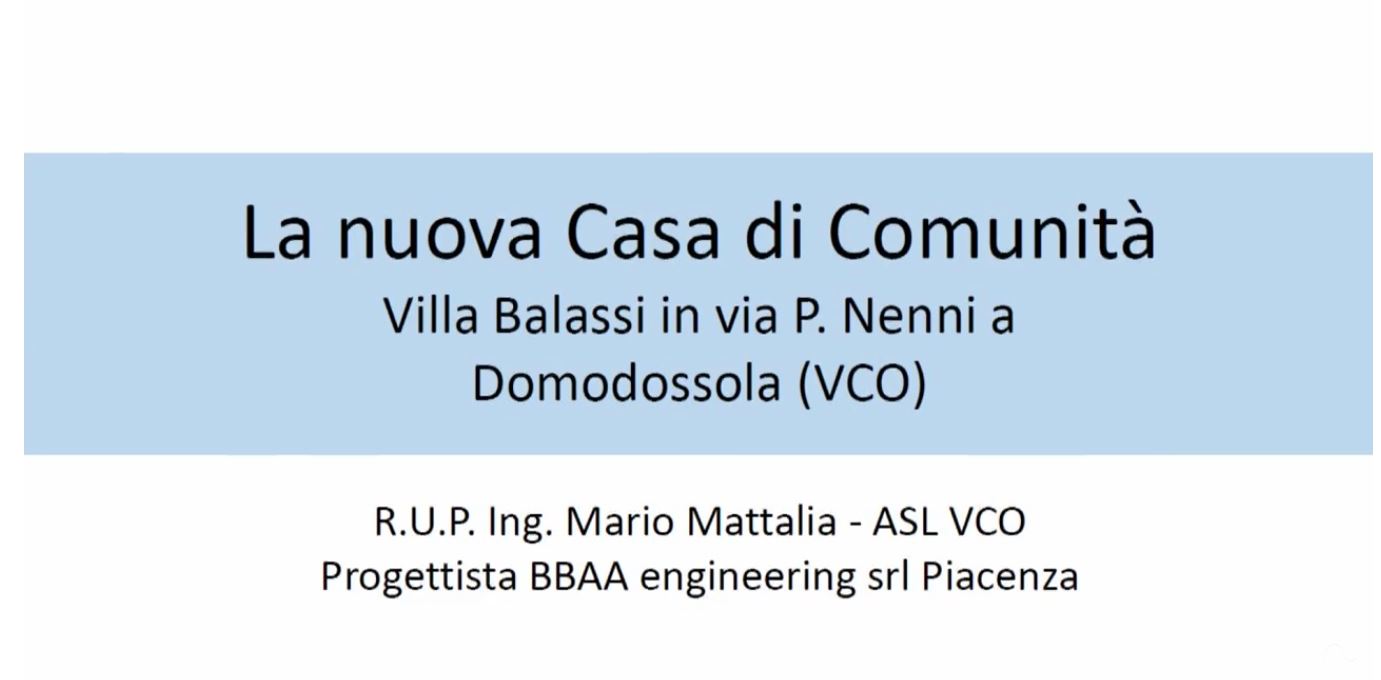 Casa di comunità Domodossola, a fine maggio l'inaugurazione dell' "overbooking" di via Scapaccino