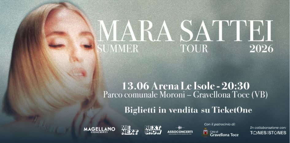 Domani concerto di Mara Sattei all'arena del Centro Commerciale Le Isole di Gravellona Toce