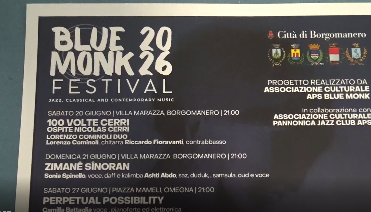 Dopo la serata inaugurale a Borgomanero il festival Blu Monk approda sulle rive del lago d'Orta