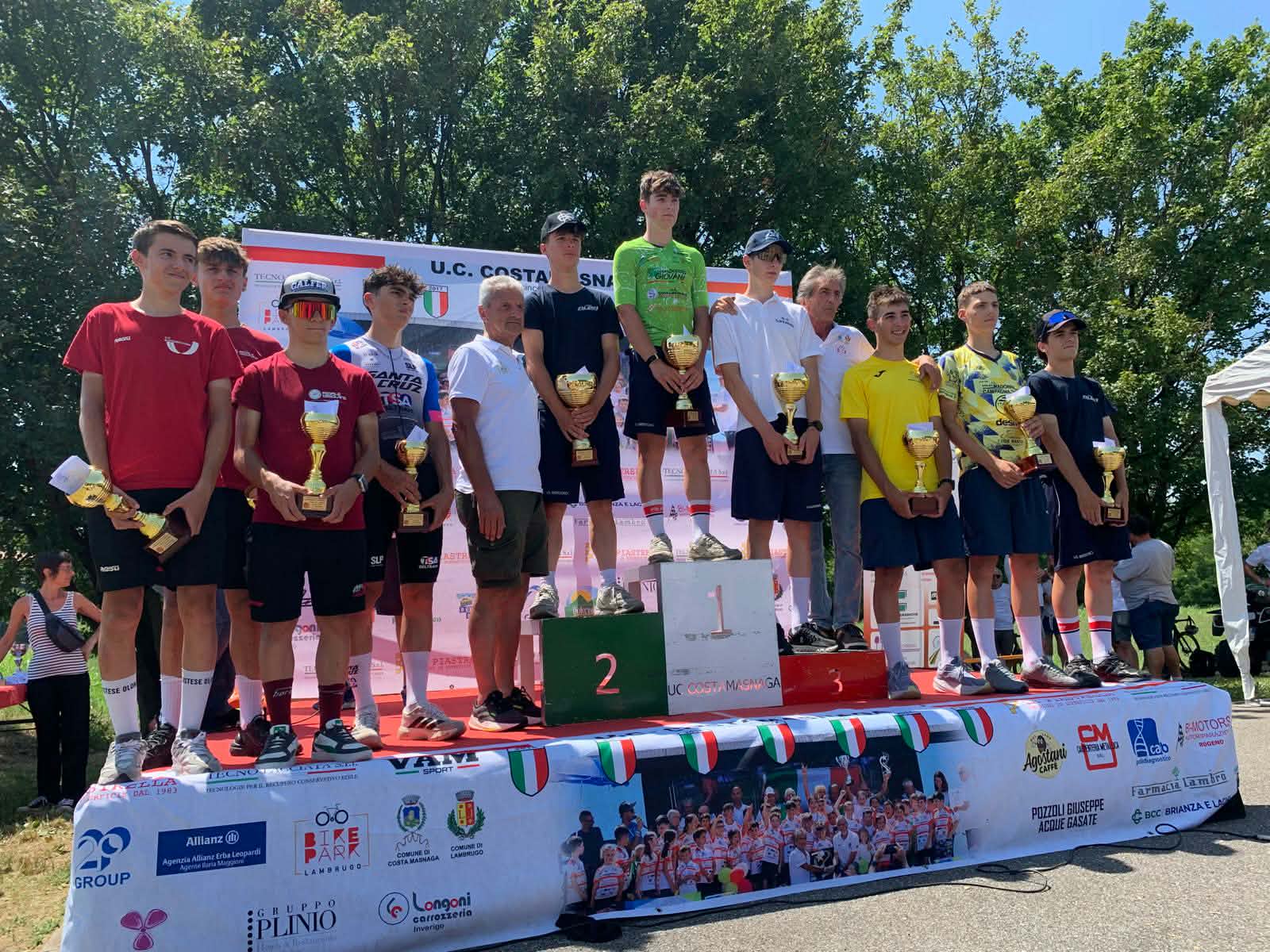 Piazzamenti a Costa Masnaga per il Pedale Ossolano / Filippo Ganna Academy