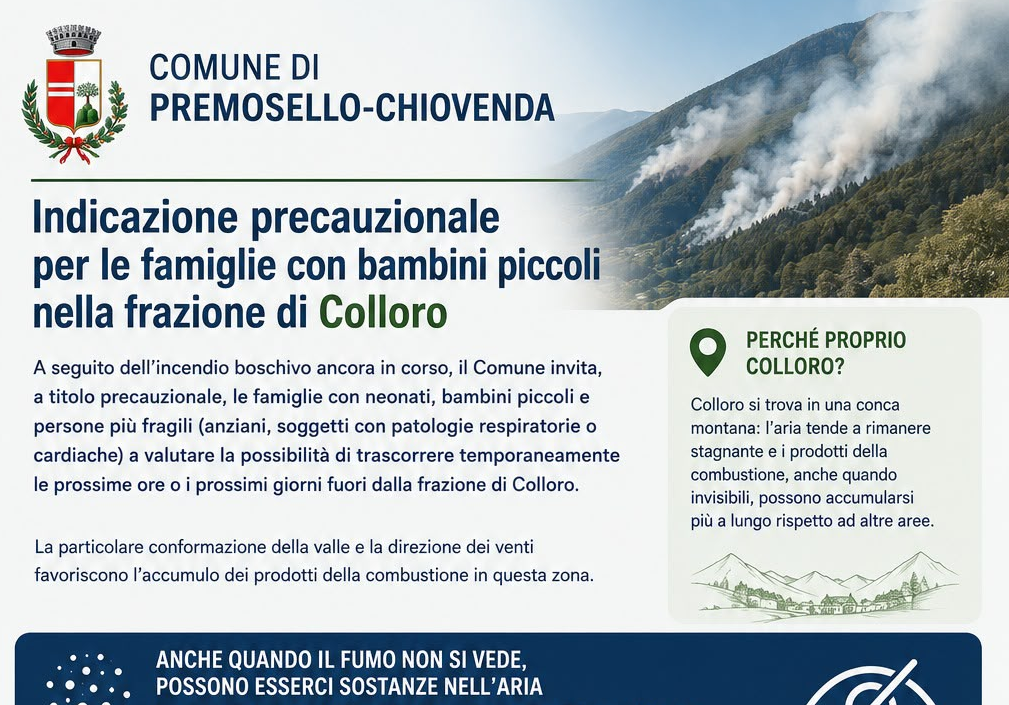 Incendio Premosello : un'altra giornata di lavoro dal cielo e da terra