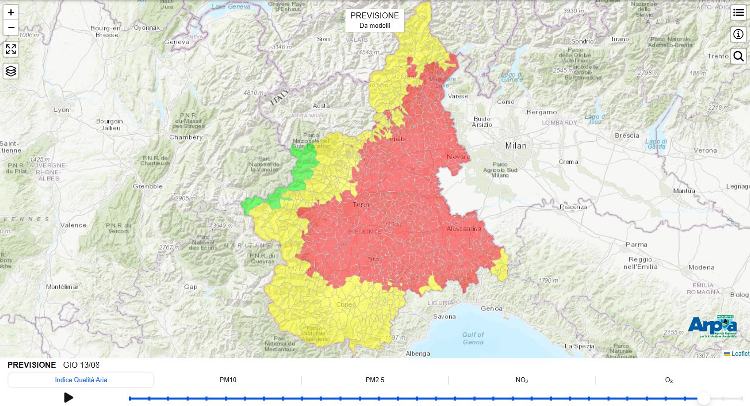 Qualità dell'aria in peggioramento nel territorio del Vco e Novarese