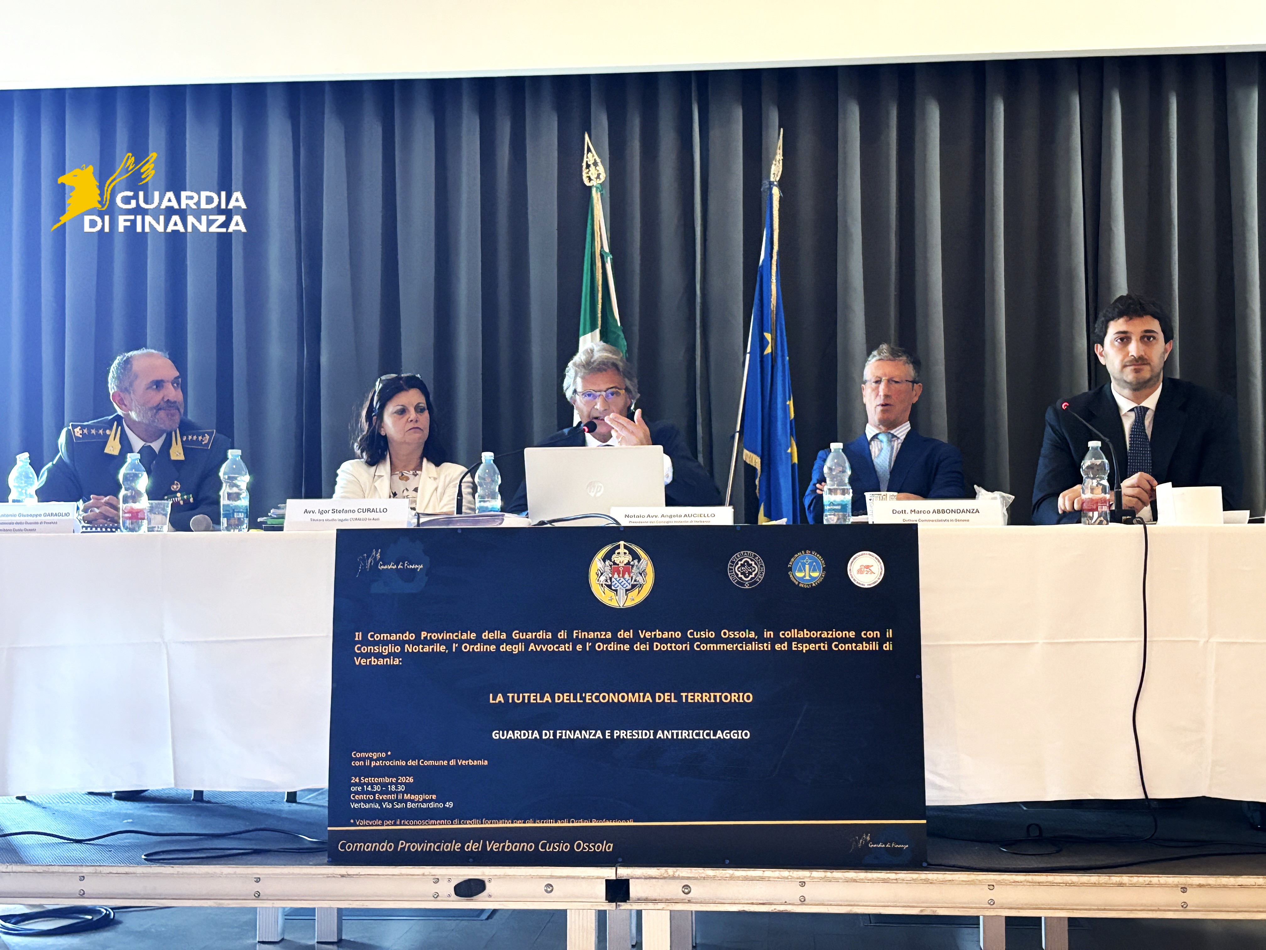 “La tutela dell’economia del territorio – Guardia di Finanza e presidi antiriciclaggio”. Giornata di studio con istituzioni e professionisti