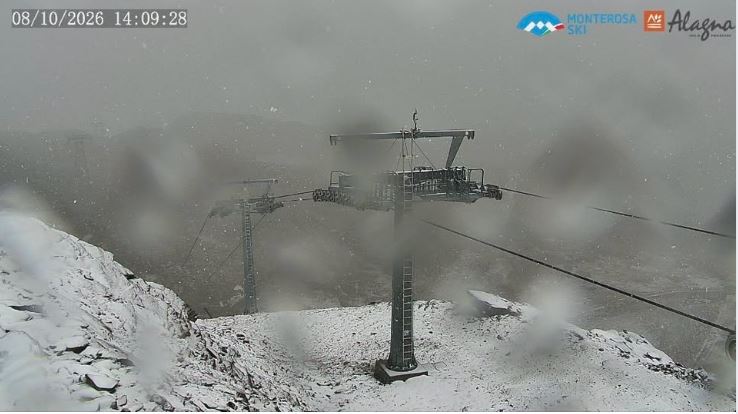 Ecco la prima neve sulle Alpi settentrionali del Piemonte