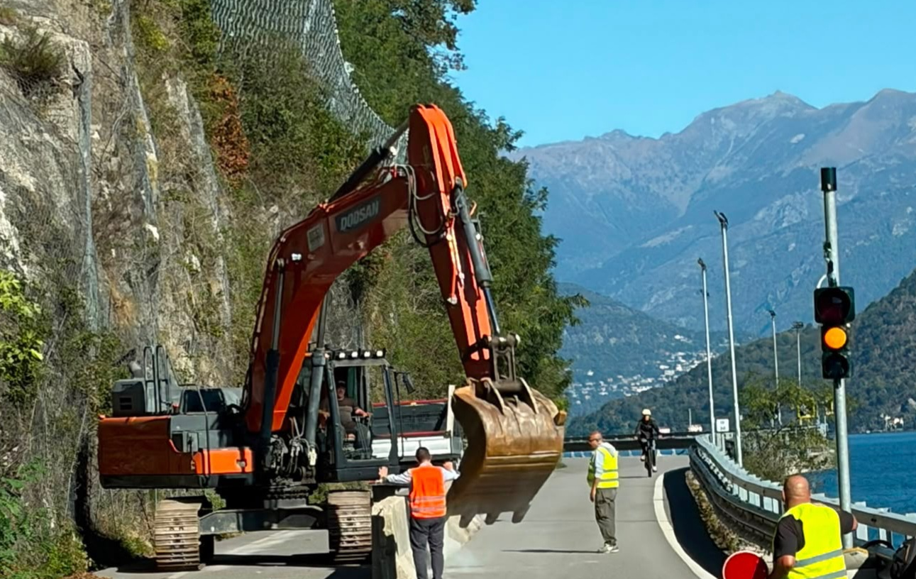 SS 34, da mercoledì scatta la chiusura notturna per lavori galleria paramassi