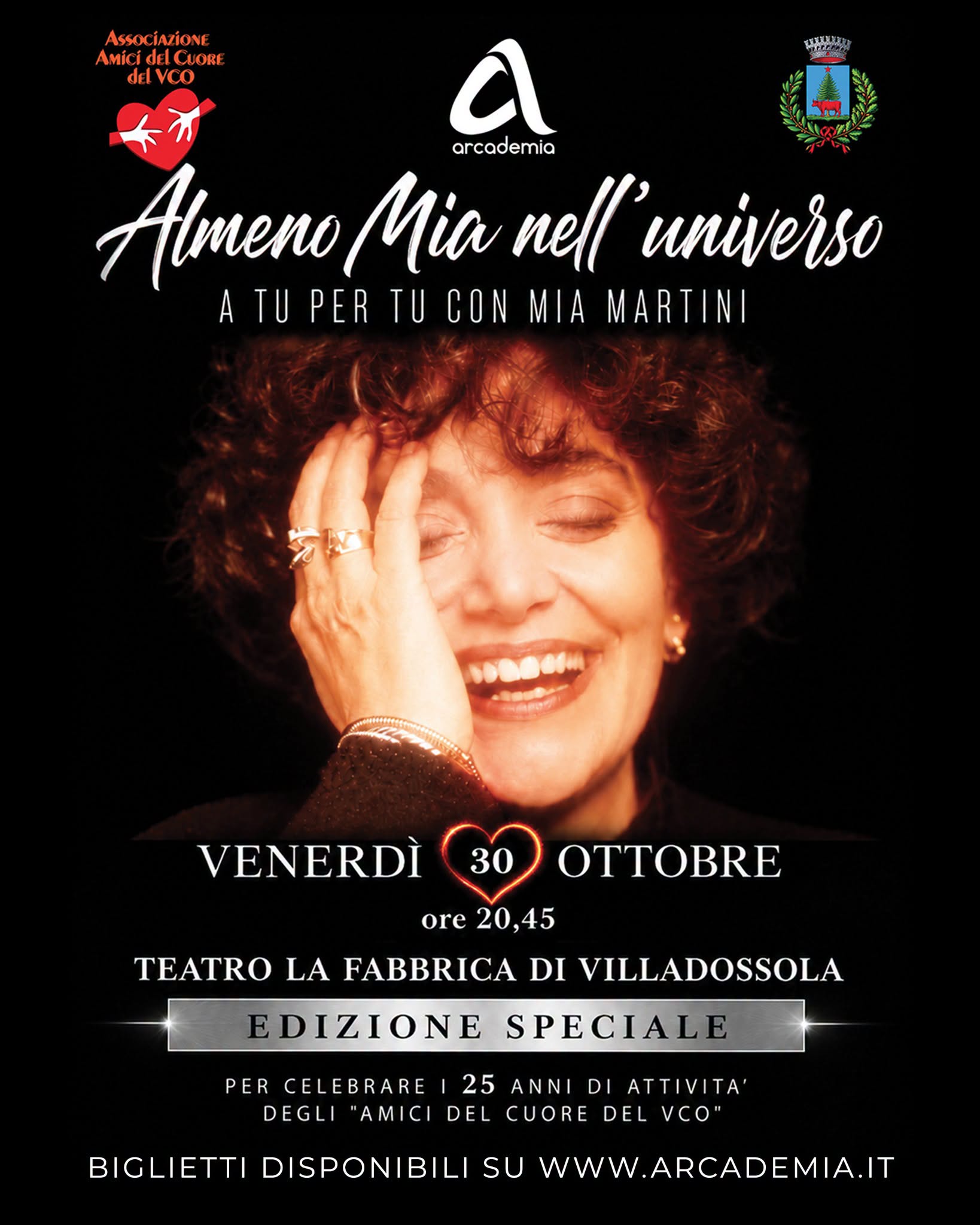Venerdì al Teatro La Fabbrica "Almeno Mia nell'universo - Edizione Speciale"